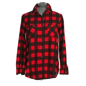 TWENTYONE Red & Black Plaid Button Down Shirt💕 Size S
